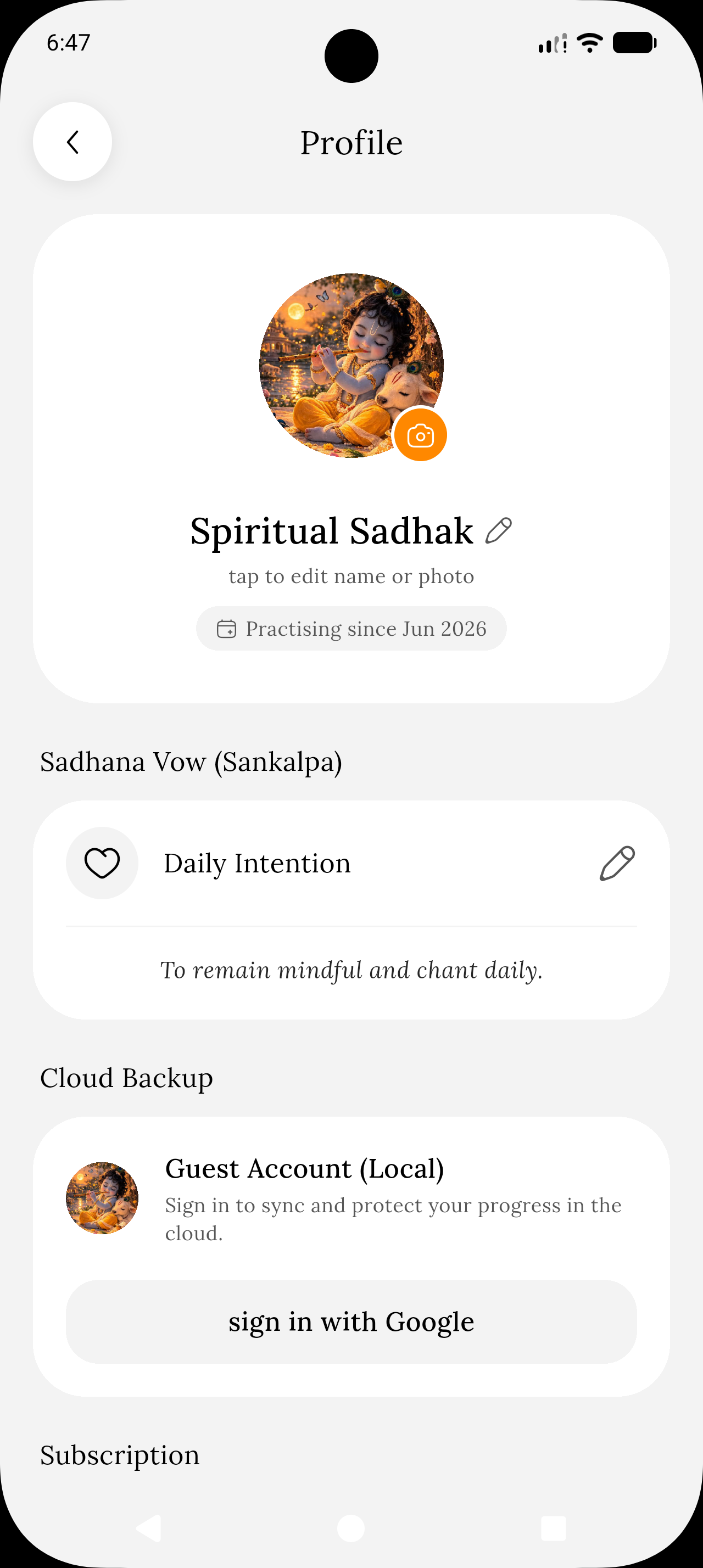 Profile & Settings